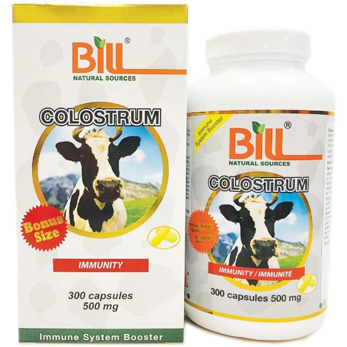 Colostrum with Whey Protein, 300 Capsules, Bill Natural Sources