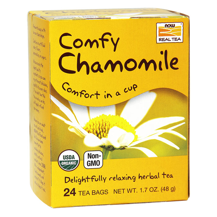 Comfy Chamomile Tea, Organic, 24 Tea Bags, NOW Foods