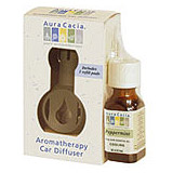 Commuter Pack Peppermint 2 pc, Car Diffuser with .5 oz oil, from Aura Cacia