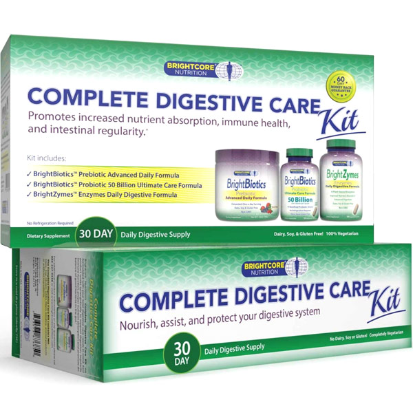 Brightcore Nutrition Complete Digestive Care Kit, (Prebiotic, Probiotic & Enzyme), 3 ct, Brightcore Nutrition