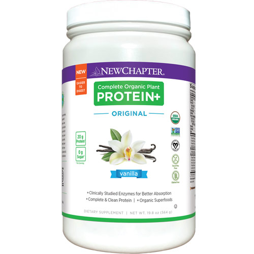 Complete Organic Plant Protein+, Orginal Vanilla, 564 g, New Chapter