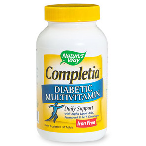 Completia Diabetic Multivitamin Iron-Free 60 tabs from Nature's Way