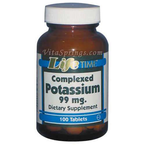Complexed Potassium 99 mg, 100 Tablets, LifeTime