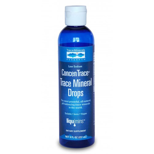 Trace Minerals Research ConcenTrace Trace Mineral Drops Low Sodium, 2 oz, Trace Minerals Research