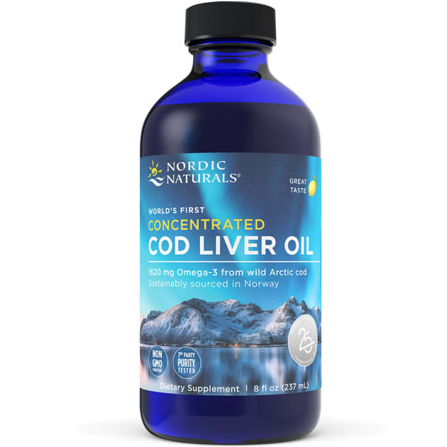 Concentrated Cod Liver Oil, 8 oz, Nordic Naturals