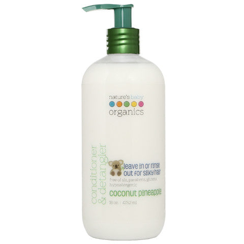 Conditioner & Detangler, Coconut Pineapple, 16 oz, Natures Baby Organics