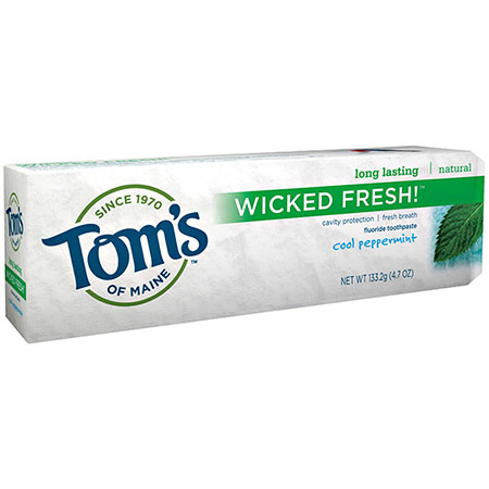 Wicked Fresh Fluoride Toothpaste - Cool Peppermint, 4.7 oz, Toms of Maine