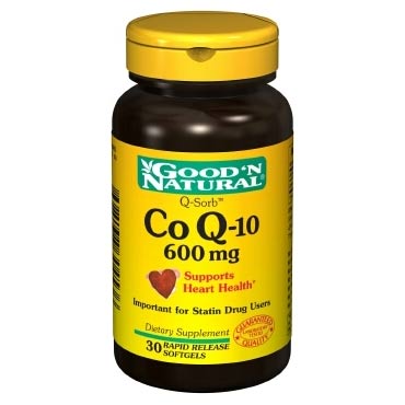 Good 'N Natural CoQ-10 600 mg (Coenzyme Q-10), 30 Softgels, Good 'N Natural