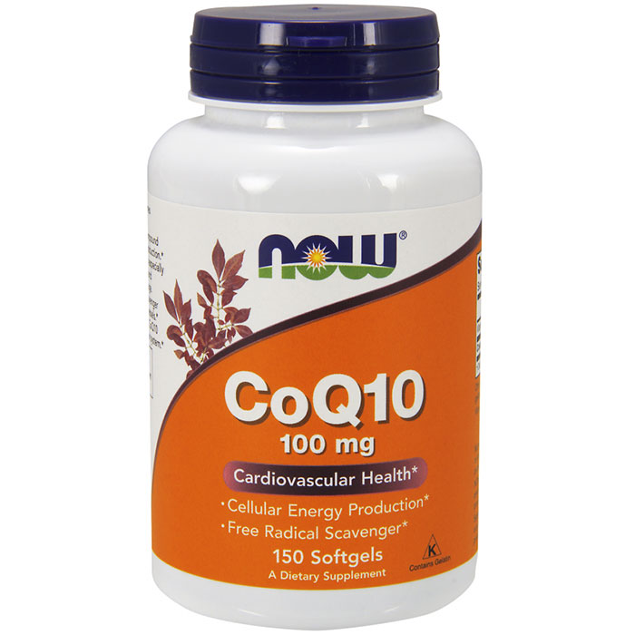 NOW Foods Coq10 100 mg, Coenzyme Q10, 150 Softgels, NOW Foods