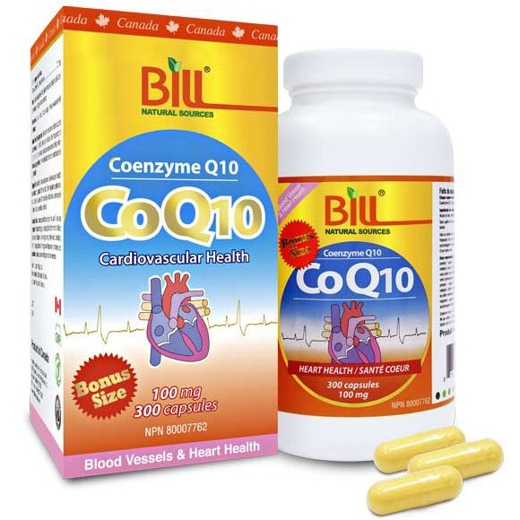CoQ10 100 mg, Value Size, 300 Capsules, Bill Natural Sources