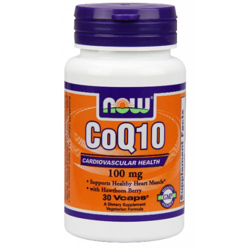 CoQ10 100mg with Hawthorn Berry Vegetarian 30 Vcaps, NOW Foods