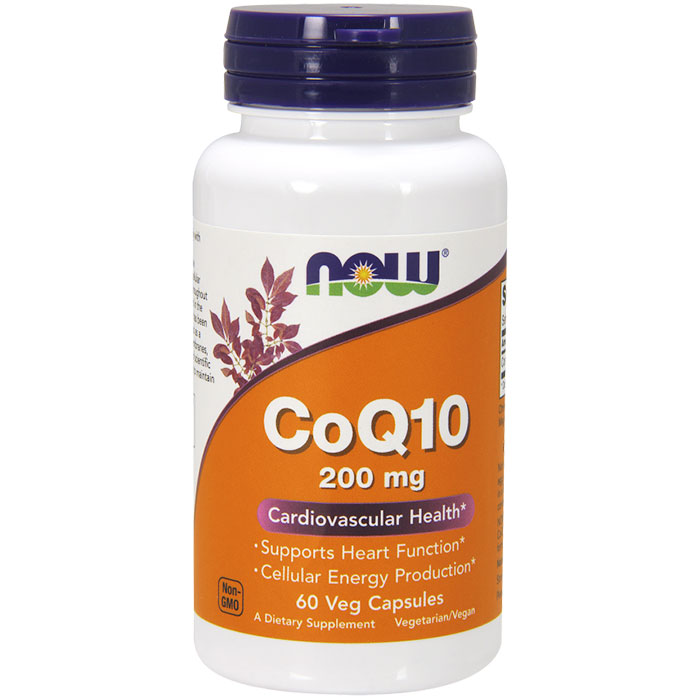 Coq10 200 mg, Coenzyme Q10, 60 Vegetarian Capsules, NOW Foods