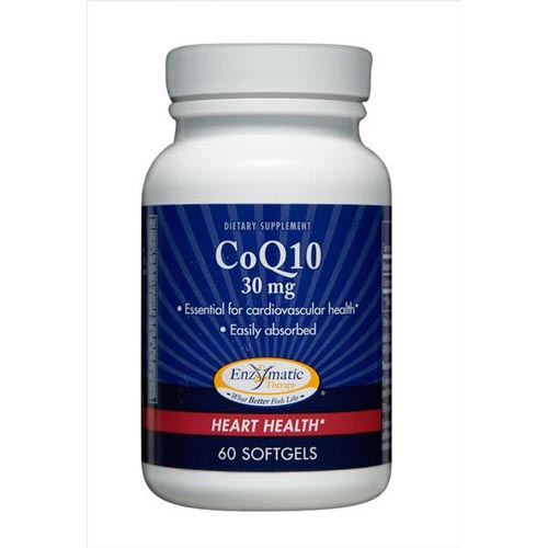 Enzymatic Therapy CoQ10 30 mg, 60 Softgels, Enzymatic Therapy