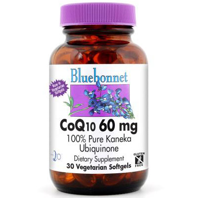 CoQ10 60 mg, 30 Vegetarian Softgels, Bluebonnet Nutrition