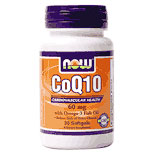 NOW Foods Coq10 60 mg with Omega-3 Fish Oil, 30 Softgels, NOW Foods