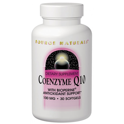 Coenzyme Q10, CoQ10 100mg with Bioperine 90 softgels from Source Naturals