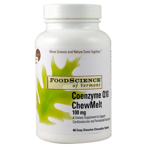 CoQ10 Chew Melt 100mg 60 tabs, FoodScience Of Vermont