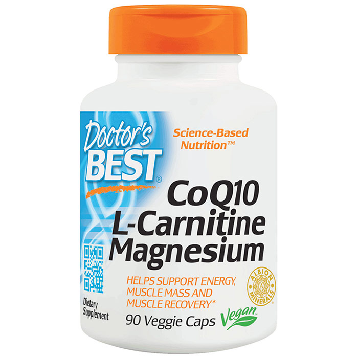 CoQ10 L-Carnitine Magnesium, 90 Veggie Caps, Doctors Best