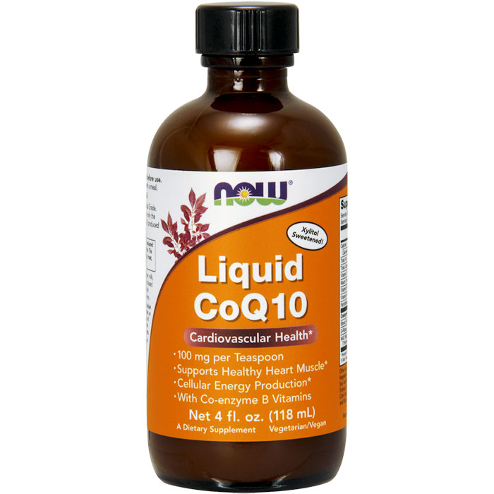 CoQ10 Liquid, 100 mg Coenzyme Q10 per Teaspoon, 4 oz, NOW Foods