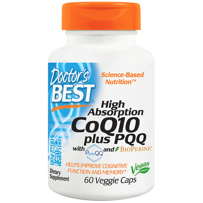 High Absorption CoQ10 Plus PQQ, 60 Veggie Caps, Doctors Best