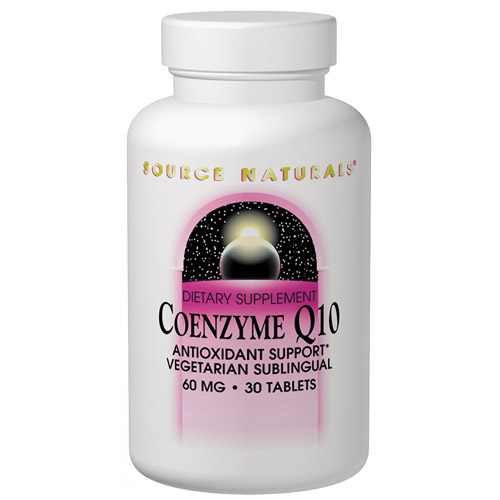 Source Naturals Coenzyme Q10, CoQ10 60mg Sublingual 30 tabs from Source Naturals