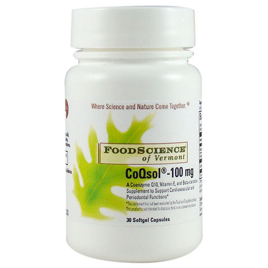 VitaSprings: 20% Off CoQsol Coenzyme-Q10 100mg 30 Caps.