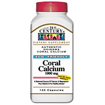 Coral Calcium 1000 mg 120 Capsules, 21st Century Health Care