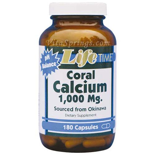 Coral Calcium 1000 mg, 180 Capsules, LifeTime