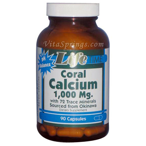 Coral Calcium 1000 mg, 90 Capsules, LifeTime