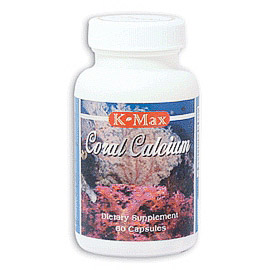 Coral Calcium 1000 mg, Pure Marine Grade, 60 Capsules, K-Max