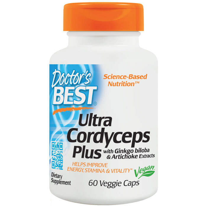 Ultra Cordyceps Plus, with Ginkgo & Artichoke, 60 Veggie Caps, Doctors Best