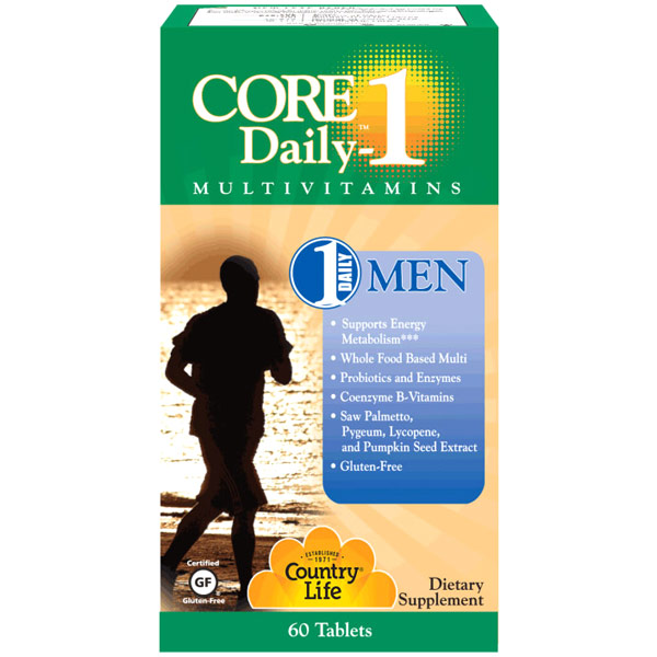 Core Daily-1 MultiVitamins for Men 50+, 60 Tablets, Country Life