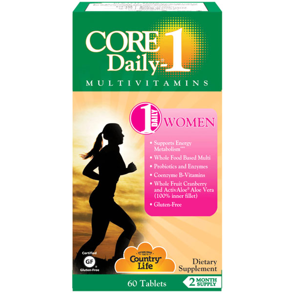 Core Daily-1 Multivitamins for Women, 60 Tablets, Country Life