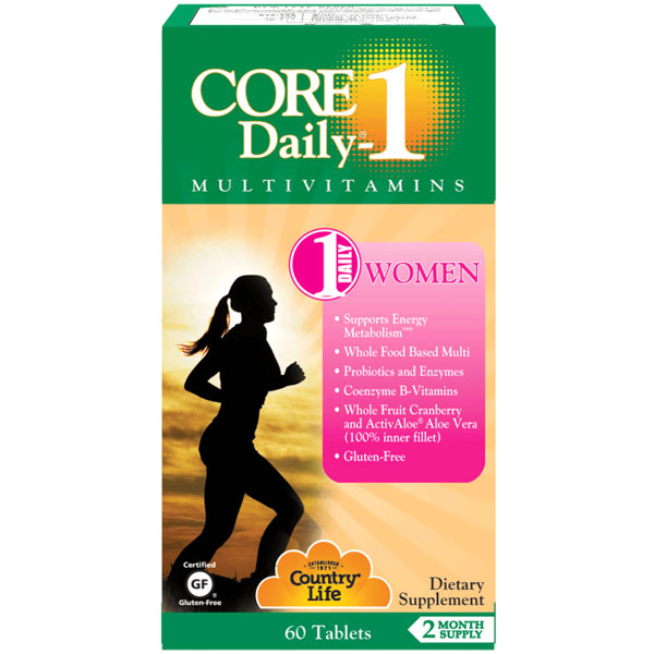 Core Daily-1 Multivitamins for Women, 60 Tablets, Country Life