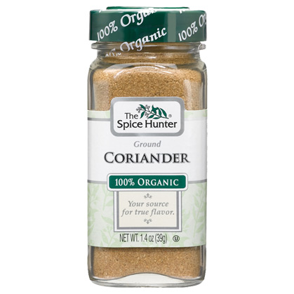 Coriander, Ground, 100% Organic, 1.4 oz x 6 Bottles, Spice Hunter