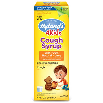 4 Kids Cough Syrup with 100% Natural Honey, 4 oz, Hylands