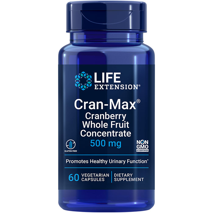 Cran-Max 500 mg Cranberry Extract, 60 Vegetarian Capsules, Life Extension