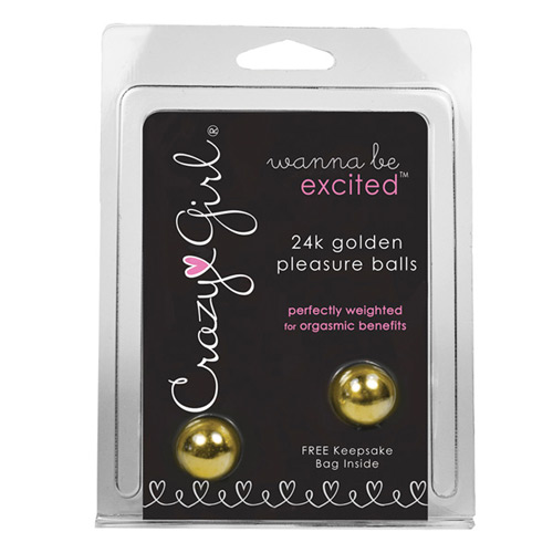 Crazy Girl Wanna Be Excited 24K Golden Pleasure Balls, Clamshell, Classic Erotica