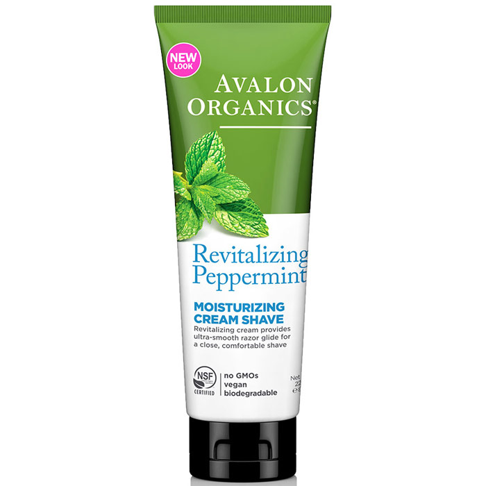 Avalon Organic Botanicals Cream Shave Peppermint 8 oz, Avalon Organics