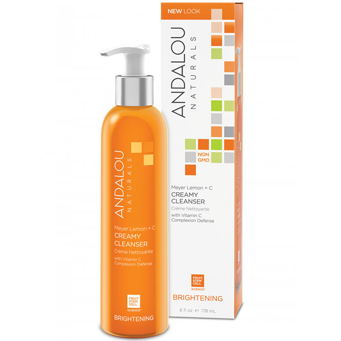 Creamy Cleanser, Meyer Lemon, Brightening, 6 oz, Andalou Naturals