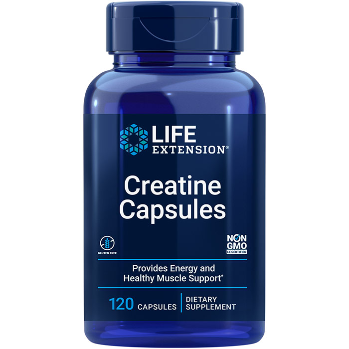 Creatine Capsules, 120 Vegetarian Caps, Life Extension