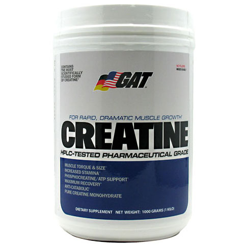 GAT Creatine Monohydrate Powder, 1000 g, German American Technologies