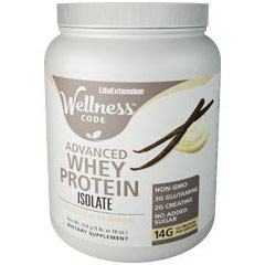 Creatine Whey Glutamine Powder, Natural Vanilla, 1 lb (454 g), Life Extension