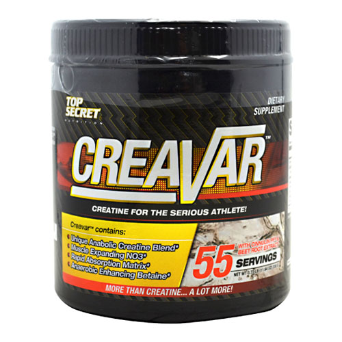 Top Secret Nutrition Creavar, Creatine for Serious Athlete, 55 Servings, Top Secret Nutrition