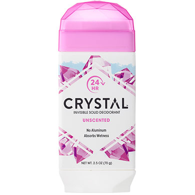 Invisible Solid Deodorant - Unscented, 2.5 oz, Crystal Body Deodorant