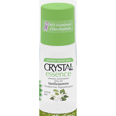 Crystal Essence Mineral Deodorant Roll On - Vanilla Jasmine, 2.25 oz, Crystal Body Deodorant