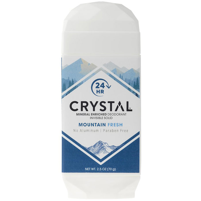 Mineral Enriched Deodorant Invisible Solid - Mountain Fresh, 2.5 oz, Crystal Body Deodorant