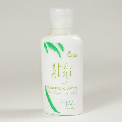 Organic Fiji Cucumber Melon Nourishing Lotion for Face & Body, Coconut Oil Moisturizer, 3 oz, Organic Fiji