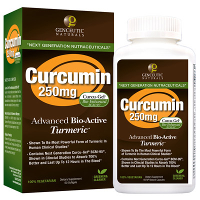 Curcumin 250 mg, 60 Veggie Capsules, Genceutic Naturals