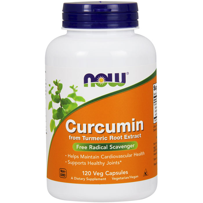 NOW Foods Curcumin, Turmeric Extract 700 mg 95%, 120 Vcaps, NOW Foods